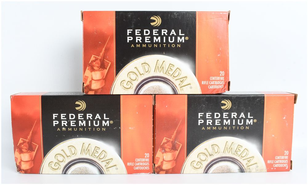 Lot 583: Federal Premium Gold Medal Match Rifle Ammunition .308 Winchester 60 Rounds