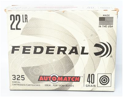 Federal Champion AutoMatch Ammunition .22 Long Rifle. This lot consists of one box containing 
