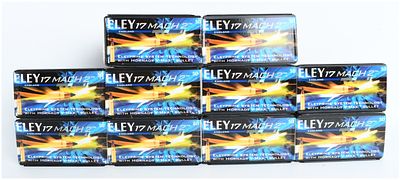 A Lot of 500 Rounds of Eley .17 Mach 2 Rimfire Ammunition. This lot consists of 500 rounds of 