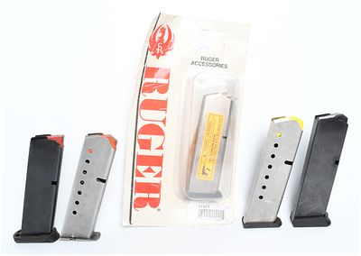 A Lot of 5 Ruger and Aftermarket .45 ACP Pistol Magazines. This lot consists of five 