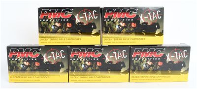 A Lot of 100 Rounds of PMC Ammunition X-TAC 5.56 NATO 62 Grain Light Armor Piercing Centerfire 