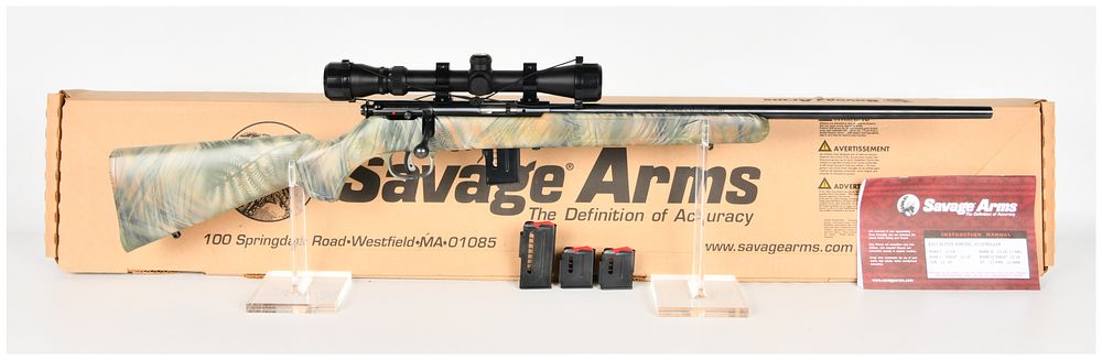 Lot 1068: Savage Arms Model 93R17 Bolt Action Rifle .17 HMR with Heavy Barrel