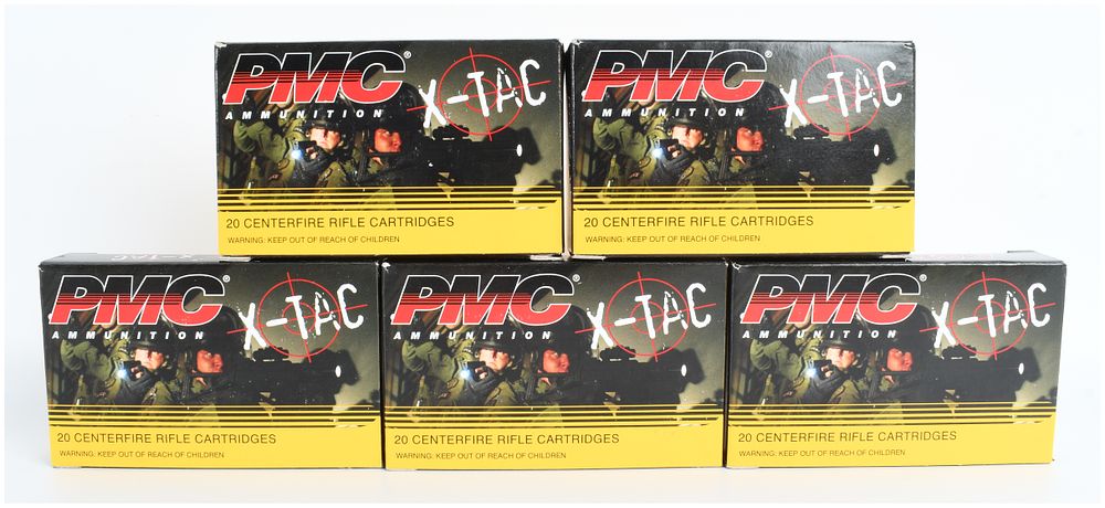 Lot 1072: A Lot of 100 Rounds of PMC X-TAC 5.56 NATO 62 Grain LAP Ammunition