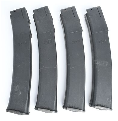 A Lot of 4 Kalashnikov USA KP-9 Magazines 9x19mm. This lot consists of four curved magazines 