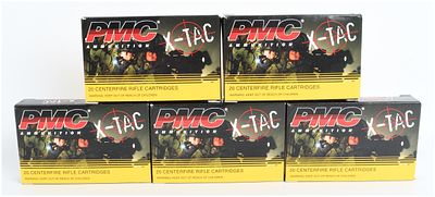 A Lot of 100 Rounds of PMC X-TAC 5.56 NATO Centerfire Rifle Ammunition. This lot features 100 