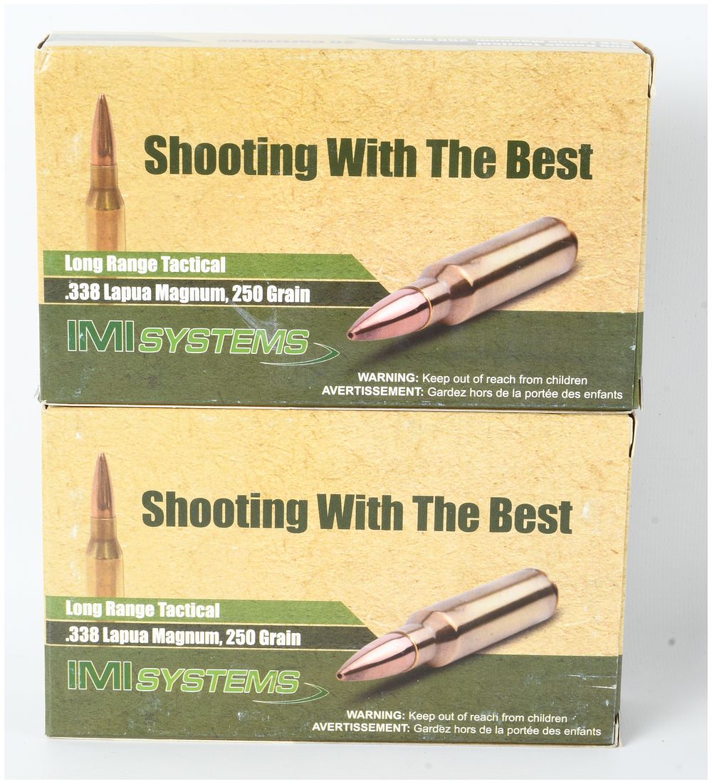 Lot 1153: A Lot of 40 Rounds IMI Systems Long Range Tactical Ammunition .338 Lapua Magnum 250 Grain