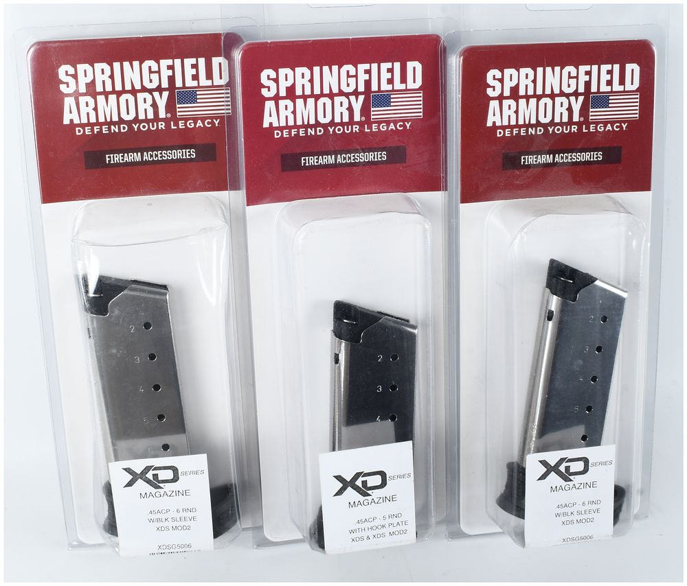 Lot 1172: A Trio of Springfield Armory XD Series Pistol Magazines .45 ACP