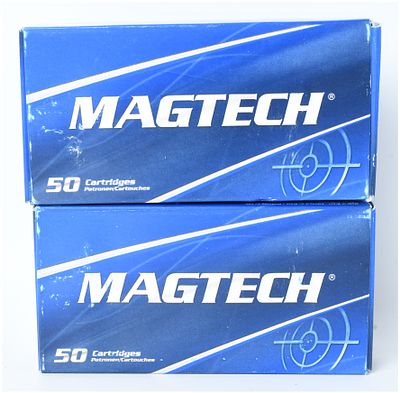A Lot of 100 Magtech Sport Ammunition 9mm Luger. This lot consists of 100 cartridges of Magtech 