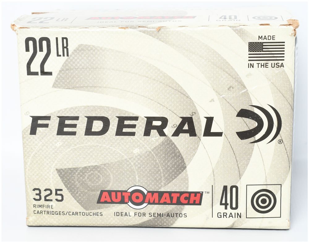 Lot 1198: Federal AutoMatch Rimfire Ammunition .22 Long Rifle 325 Rounds