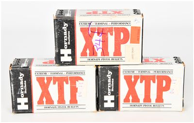 Three Boxes of Hornady XTP Bullets .32 Caliber 85 Grain. This lot features three boxes of 