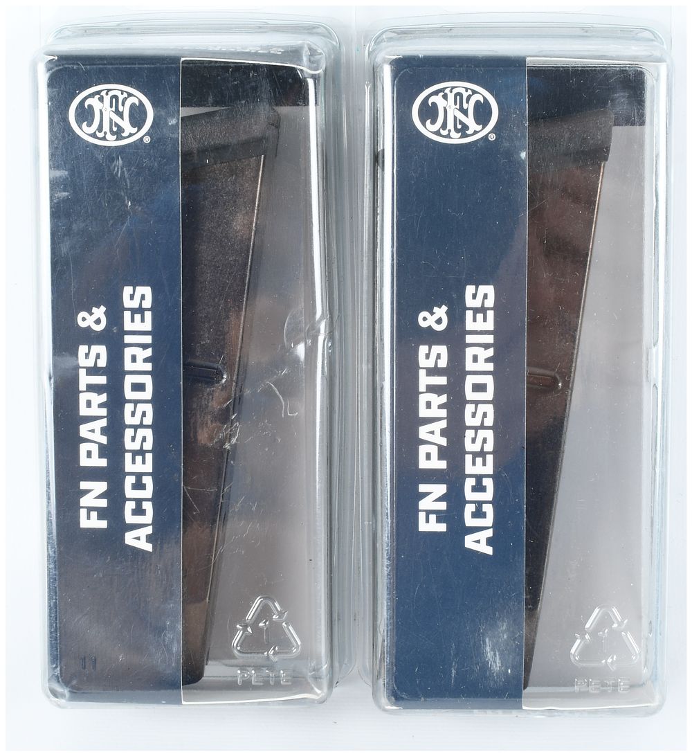Lot 1214: A Pair of FN America FNS-40 and FNX-40 10-Round Pistol Magazines .40 S&W