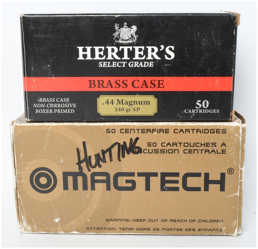 Lot 1225: A Lot of 100 Rounds of Herter's and Magtech .44 Magnum Ammunition