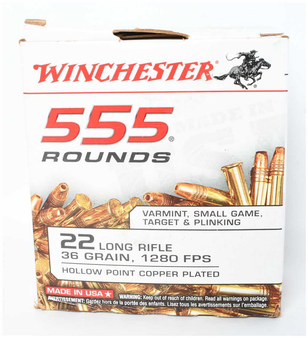 Lot 1228: A Lot of 555 Winchester Super-X .22 Long Rifle Ammunition