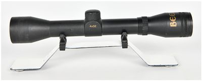 Beeman 4x32 Fixed Power Rifle Scope. This Beeman 4x32 fixed-power rifle scope features a matte 