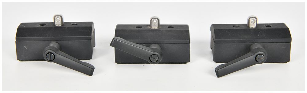 Lot 1244: Trio of Harris RBA-3 Rota-Pod Rotating Bipod Adapters