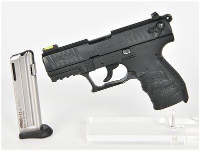 Walther P22 Semi-Automatic Pistol .22 LR with 3.42 Inch Barrel. This is a Walther P22 