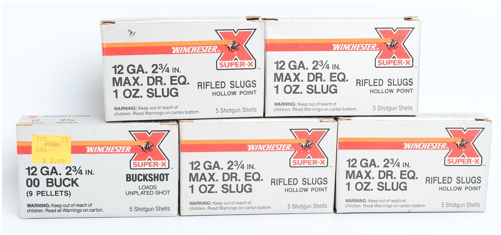 Lot 1273: A Lot of 25 Winchester Super-X 12 Gauge Shotgun Shells