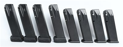 A Lot of 8 Beretta 92 Series 18 Round Pistol Magazines 9mm. This lot consists of eight 