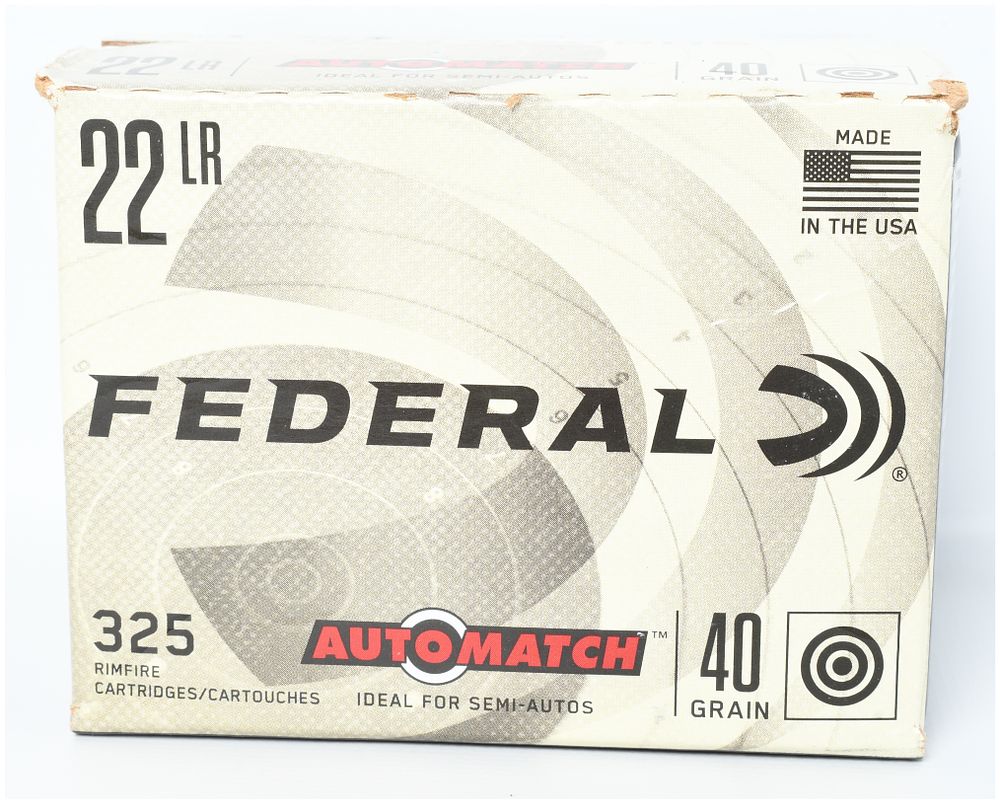 Lot 1312: A Lot of 325 Federal Champion AutoMatch Rimfire Cartridges .22 Long Rifle 40 Grain