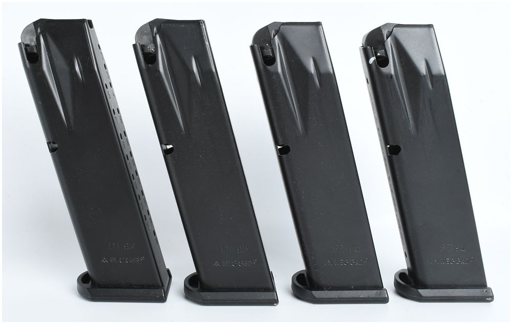 Lot 1328: A Lot of 4 Mec-Gar Taurus PT 92 Magazines 9mm Parabellum