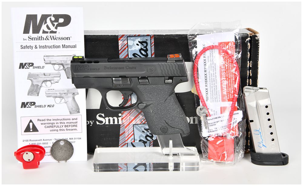 Lot 1329: Smith & Wesson M&P 9 Shield Performance Center Ported Semi-Automatic Pistol 9mm with 3.75 Inch Barrel