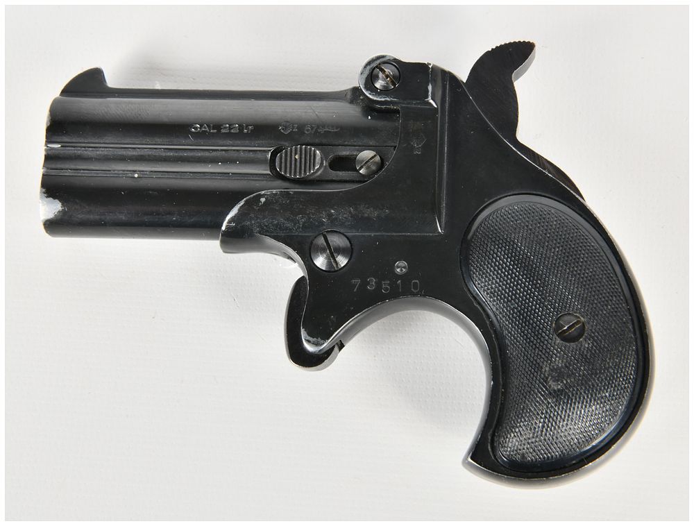 Lot 1341: Rohm Model RG17 Over-Under Double-Barrel Derringer Pistol .22 LR with 3 Inch Barrel 1967
