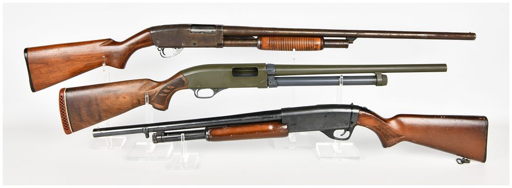 Lot 1362: A Trio of PARTS ONLY Pump Action Shotguns 12 Gauge