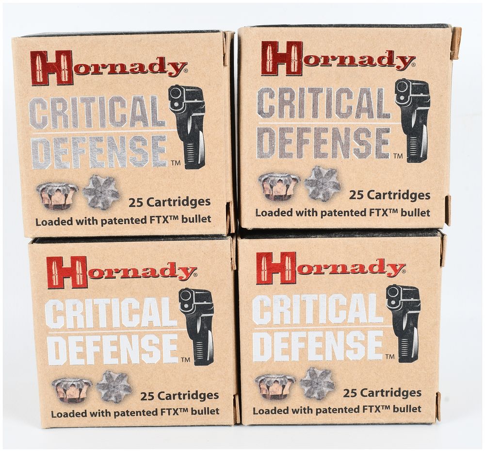 Lot 1414: A Lot of 100 Rounds Hornady Critical Defense Ammunition .38 Special +P