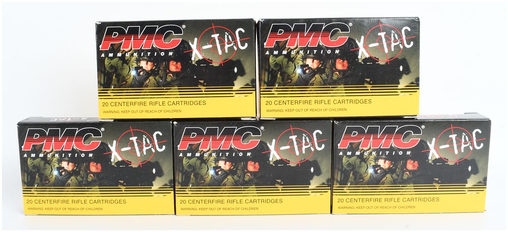 Lot 1432: PMC X-TAC Ammunition 5.56 NATO 62 Grain Green Tip-LAP