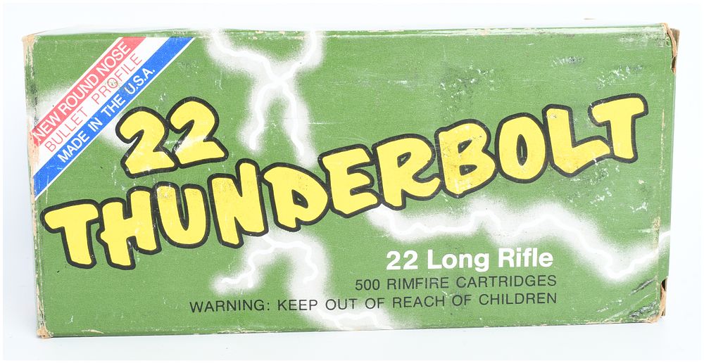 Lot 1438: A Lot of 500 Remington Thunderbolt 22 Long Rifle Rimfire Ammunition