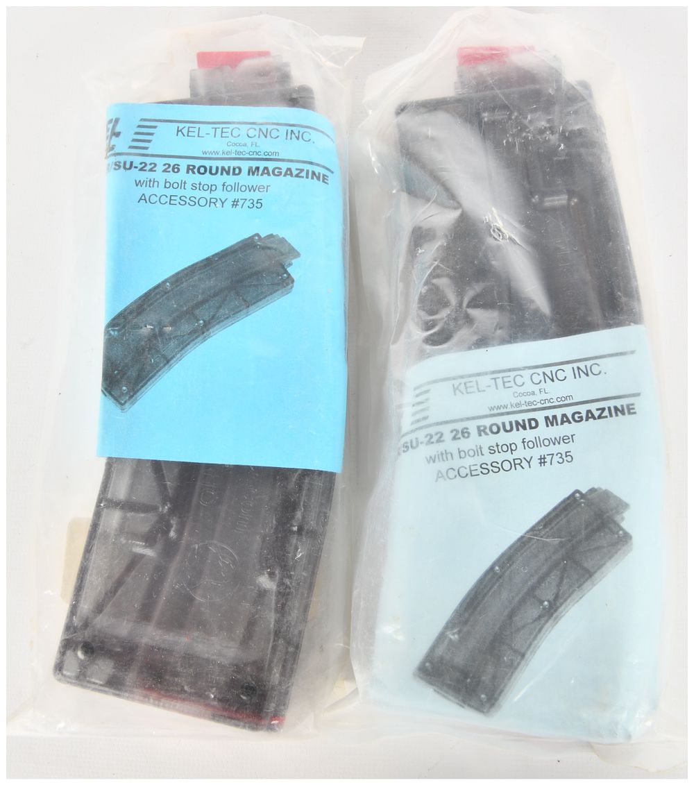 Lot 1484: A Pair of Kel-Tec PLR/SU-22 26-Round Magazines .22 LR