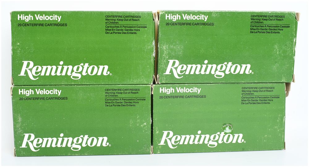 Lot 1486: Remington High Velocity .220 Swift Centerfire Ammunition with 50 Grain Pointed Soft Point Bullets