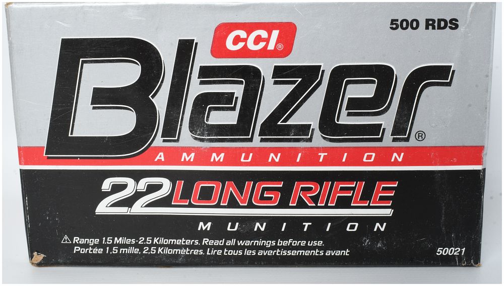 Lot 1489: CCI Blazer 22 Long Rifle Ammunition .22 LR