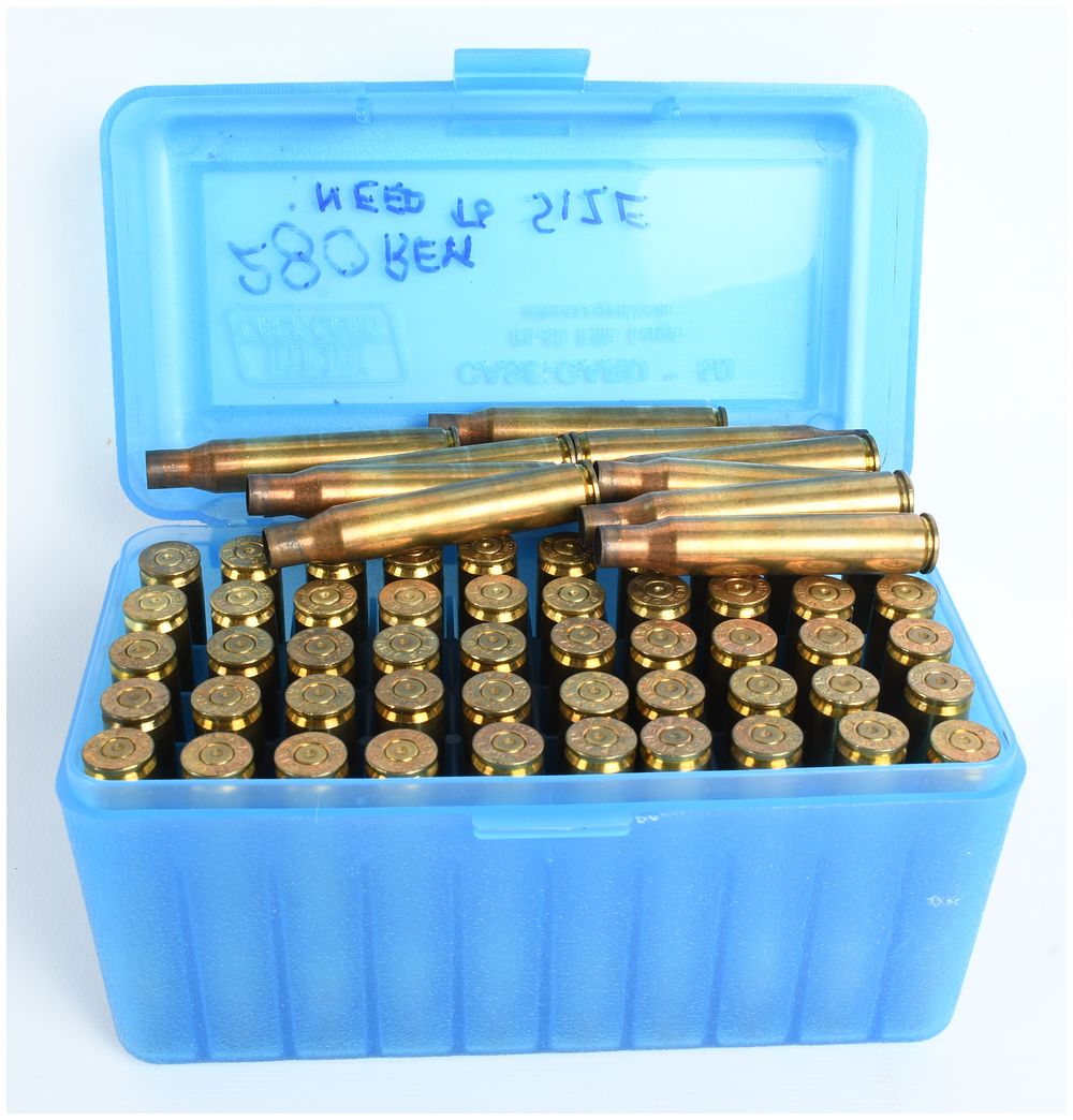 Lot 1510: A Lot of 60 Remington .280 Remington Empty Brass Casings for Reloading