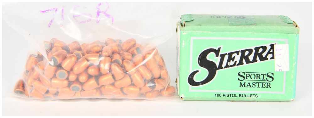 Lot 1535: A Lot of Approximately 180 Sierra and Unbranded .32 Caliber Pistol Bullets