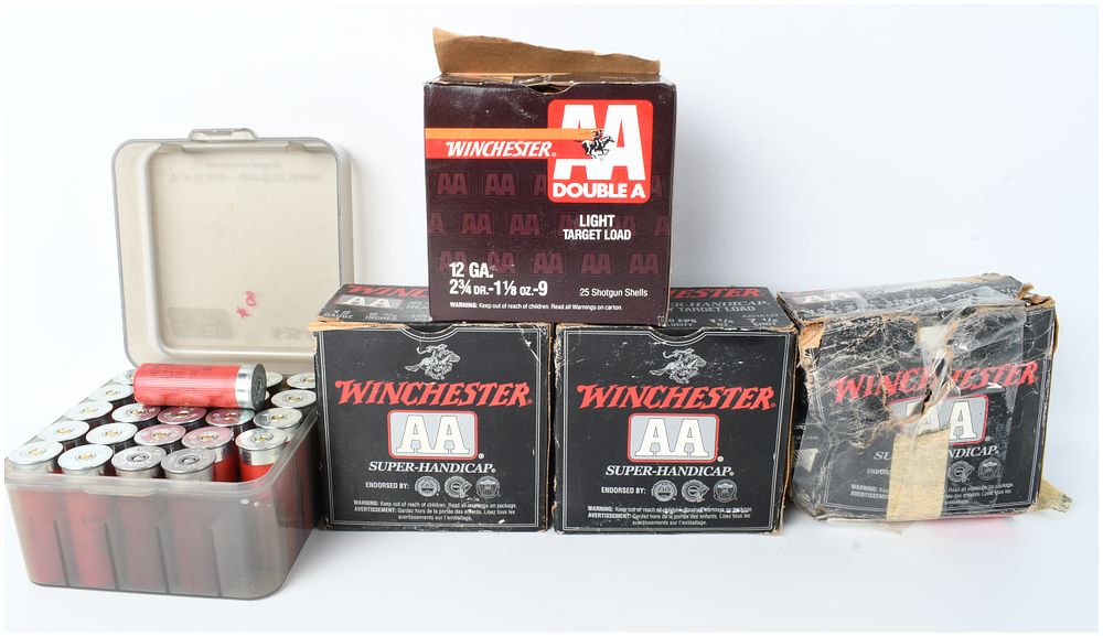 Lot 1558: A Collection of 110 Winchester AA 12 Gauge Shotgun Shells