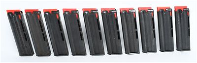 A Lot of 10 Mossberg International 702 Plinkster and 715 Tactical Magazines .22 LR. This lot 