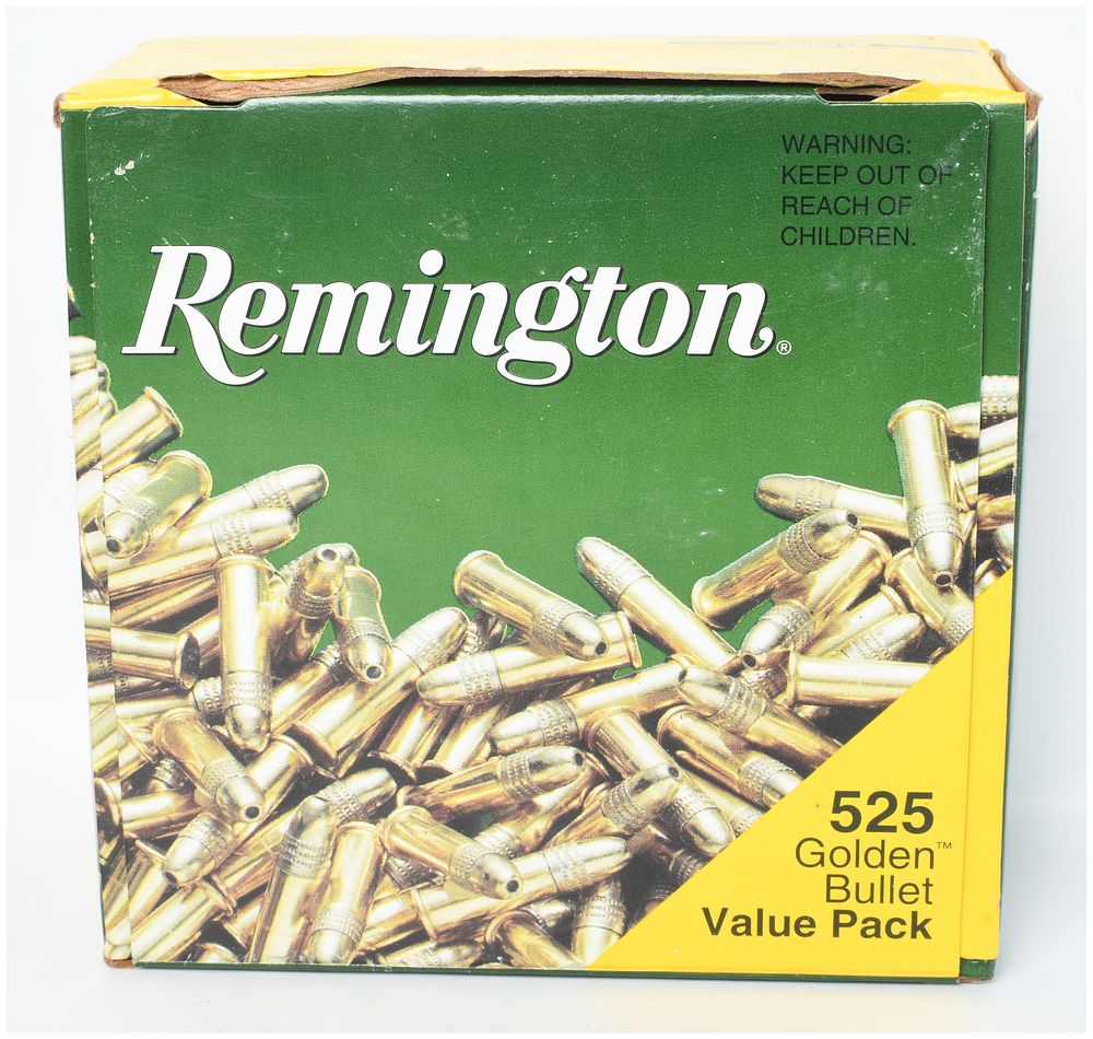 Lot 1588: Remington Golden Bullet Value Pack Rimfire Ammunition .22 Long Rifle 525 Rounds