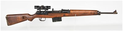 Walther G43 Semi-Automatic Rifle 7.92mm with 22 Inch Barrel 1944. This German G43 semi-automatic 
