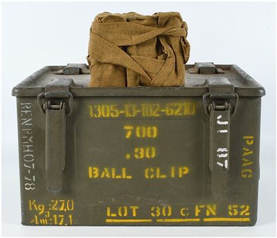 Fabrique Nationale .30-06 Springfield Ball Ammunition 690 Rounds 1952. This lot consists of 690 
