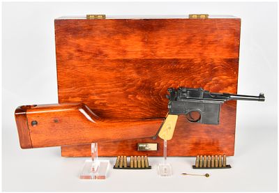 Mauser "Bolo" Model C96 Semi-Automatic Pistol 7.63mm Mauser with 3.9 Inch Barrel. This 