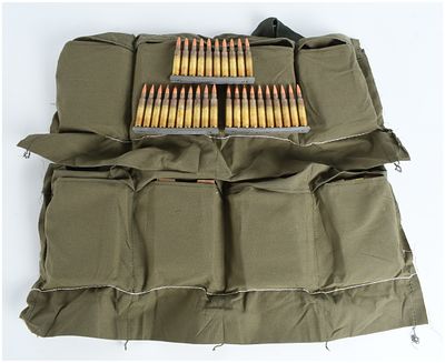 240 Rounds of 5.56mm Ammunition on Stripper Clips with Bandolier. A lot comprising 240 rounds of 