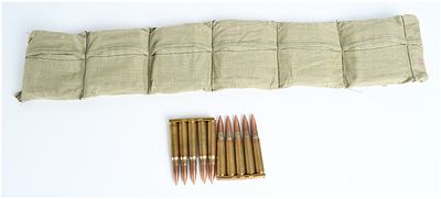 A Lot of 70 Rounds of 8mm Mauser Ammunition on Stripper Clips. This lot consists of 70 rounds of 