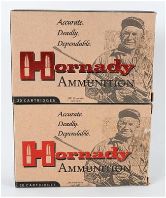 A Lot of 40 Rounds of Hornady Custom Ammunition 7x64mm and 8x57 JS. This lot consists of 40 