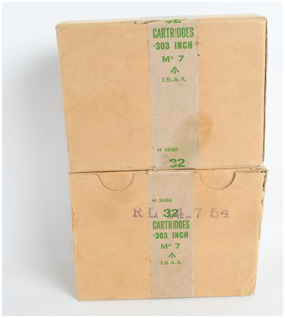 Lot 55: A Lot of 64 Rounds of Royal Laboratories Mark 7 Ammunition .303 British 1954
