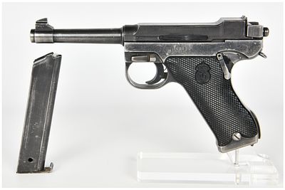 Husqvarna Lahti M/40 Semi-Automatic Pistol 9mm with 4.75 Inch Barrel. This Swedish Husqvarna 