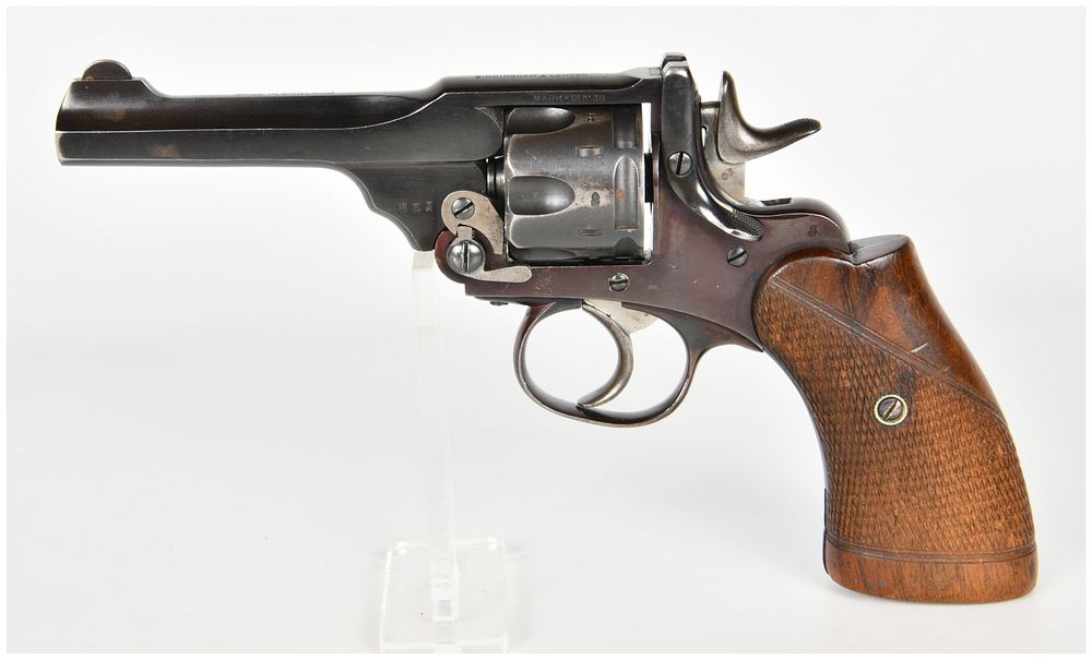 Lot 162: Webley & Scott Mark III Double-Action Revolver .38 Caliber with 4 Inch Barrel