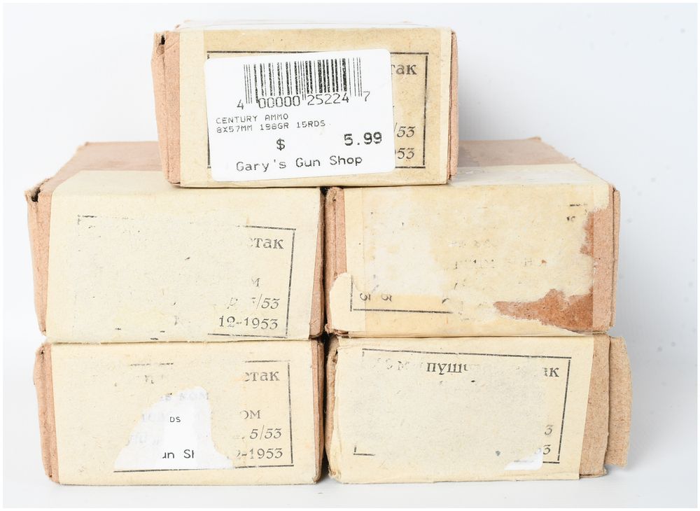Lot 163: A Lot of 45 Rounds of 8x57mm Ammunition 1953