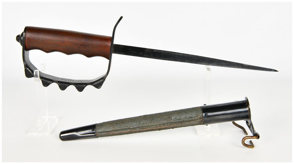 Lot 221: Reproduction U.S. Model 1917 Trench Knife with Scabbard