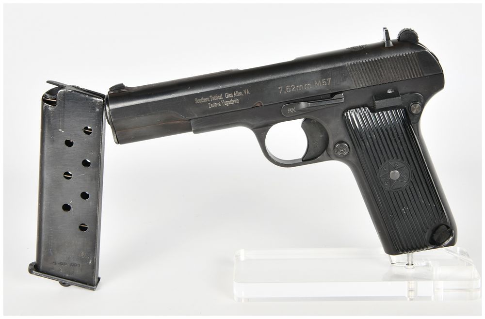 Lot 318: Zastava M57 Semi-Automatic Pistol 7.62x25mm Tokarev with 4.5 Inch Barrel